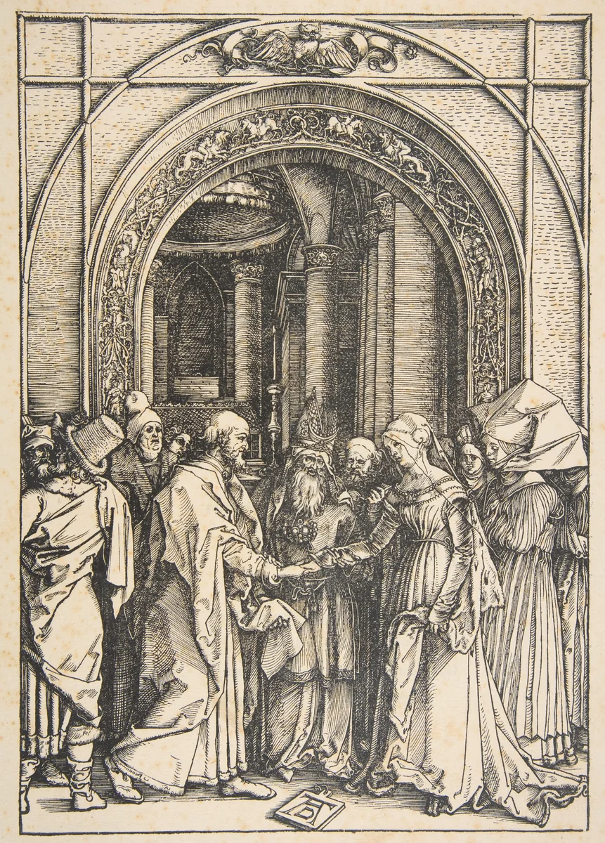 The Betrothal of the Virgin, from "The Life of the Virgin" by Albrecht Dürer, print, 1504
