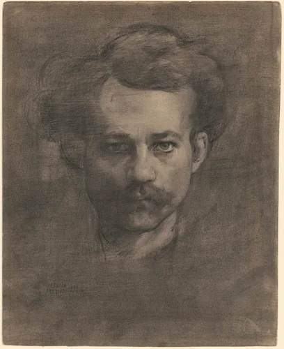 Self-Portrait by Jerome Myers, drawing, 1896