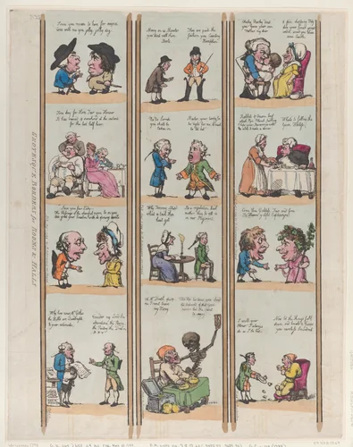 Grotesque Borders for Rooms & Halls, Plate 15 by Thomas Rowlandson, print, 1799