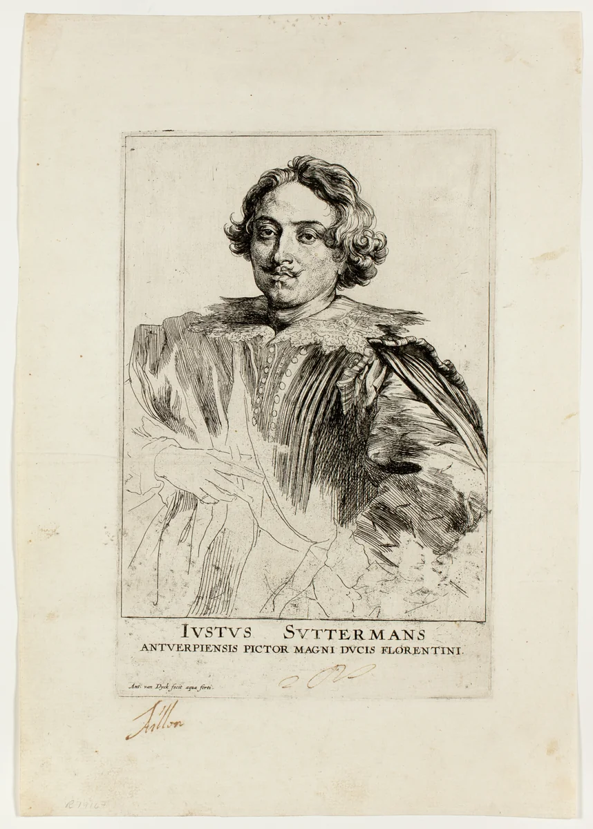 Justus Suttermans by Anthony van Dyck, print, 1619-1641