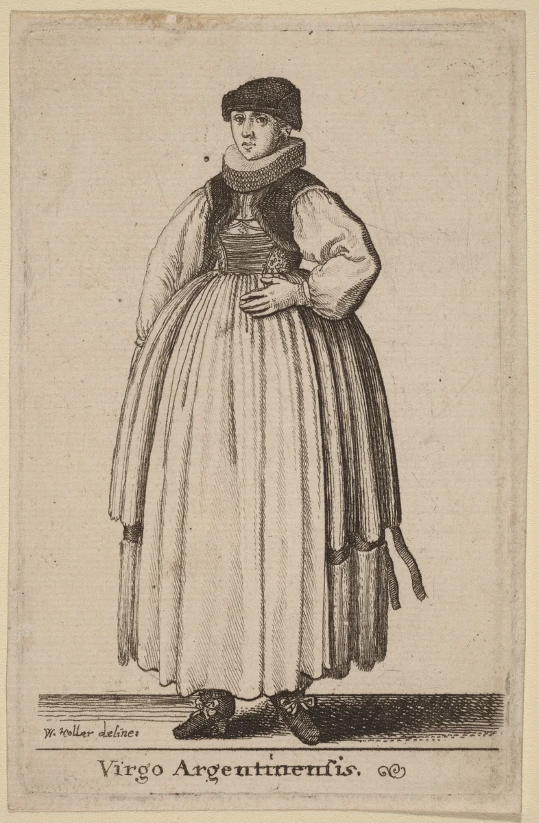 Virgo Argentinensis by Wenceslaus Hollar, print, 1644-1650