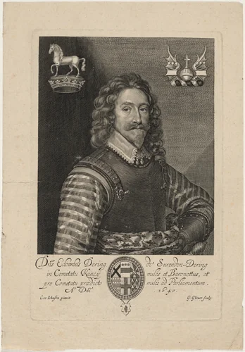 Sir Edward Dering by George Glover, print, 1572-1694