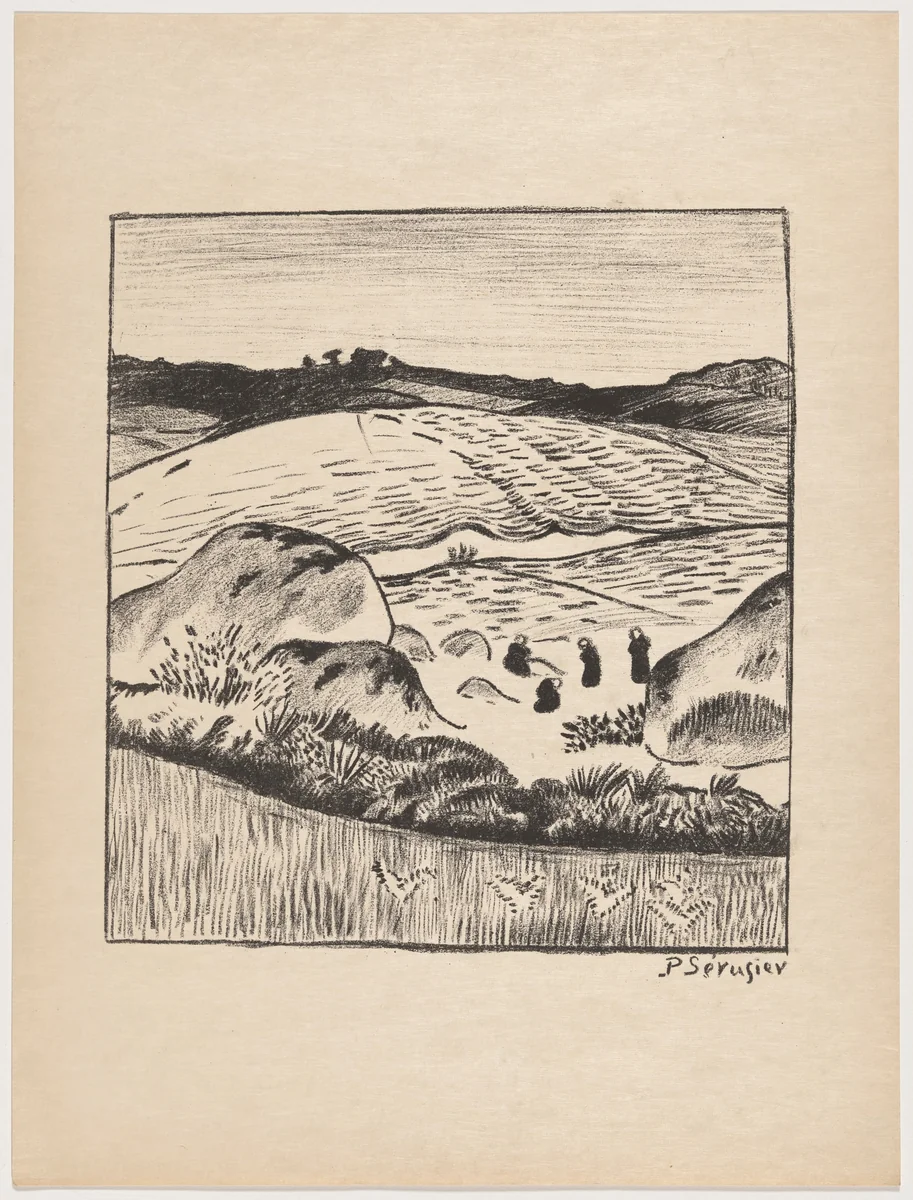 Paysage (Landscape) by Paul Sérusier, print, 1895