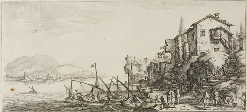 The Small Port, from Various Scenes Designed in Florence by Jacques Callot, print, 1618-1620