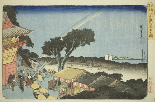 View from the Summit of Mount Atago in Shiba (Shiba Atago sanjo no zu), from the series "Famous Places in the Eastern Capital (Toto meisho)" by Utagawa Hiroshige (歌川広重), print, 1827-1843