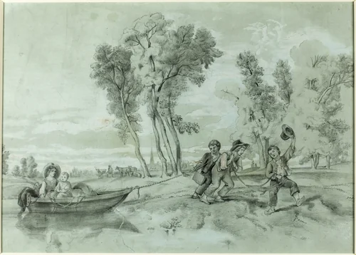 A Country Scene by John La Farge, drawing, 1848