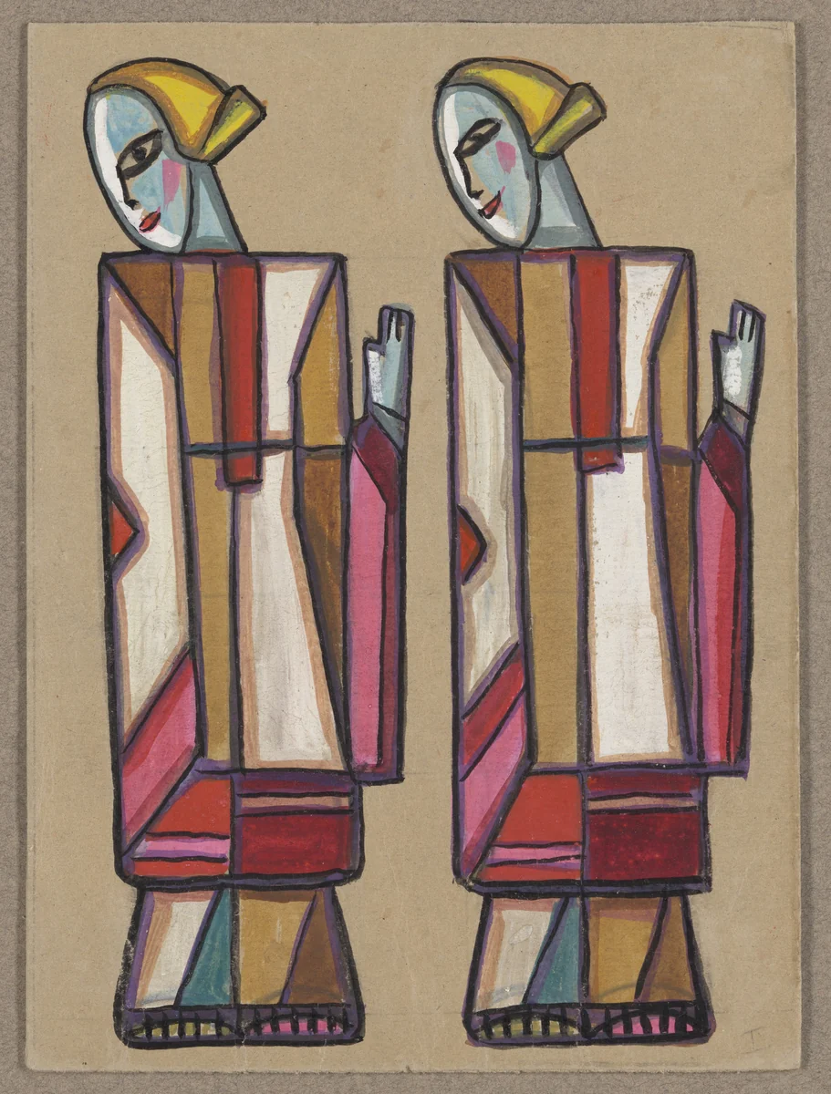 Costume design for the ballet Les Noces (The Wedding) by Sergei Soudeikine, drawing, 1929