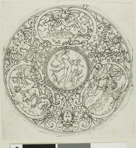 Plate 17, from twenty ornamental designs for goblets and beakers by Master A.P. German, print, 1604