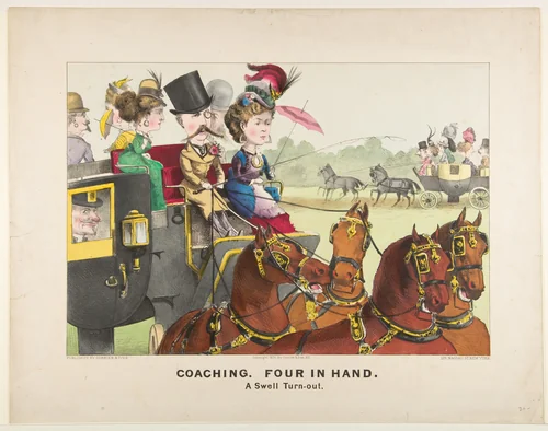 Coaching – Four in Hand – A Swell Turn-out by Currier & Ives, print, 1876