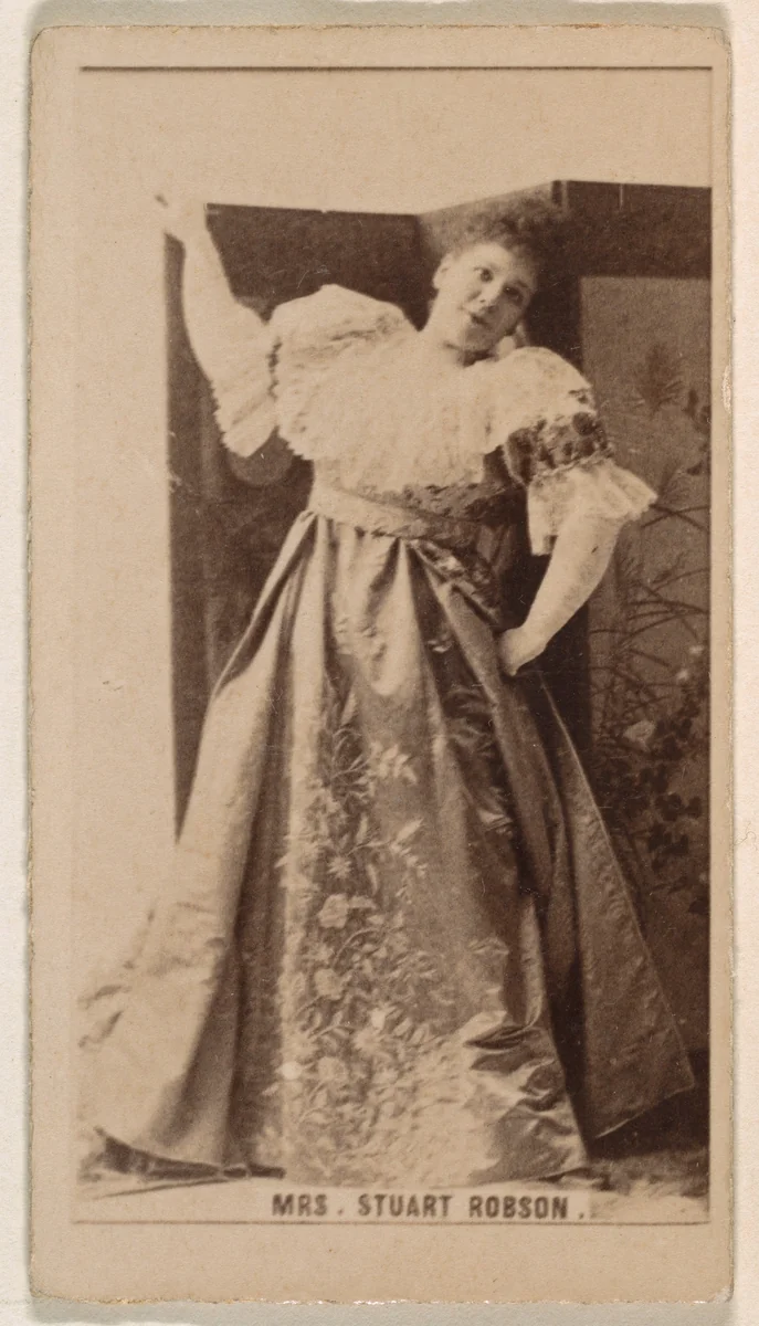 Mrs. Stuart Robson, from the Actresses series (N245) issued by Kinney Brothers to promote Sweet Caporal Cigarettes by Kinney Brothers Tobacco Company, photograph, 1890