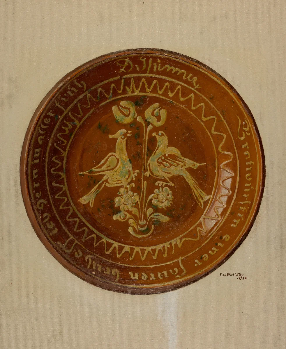 Pa. German Dish by Eugene Shellady, index of american design, 1938