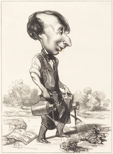 J. Alexandre Bixio by Honoré Daumier, print, 1849