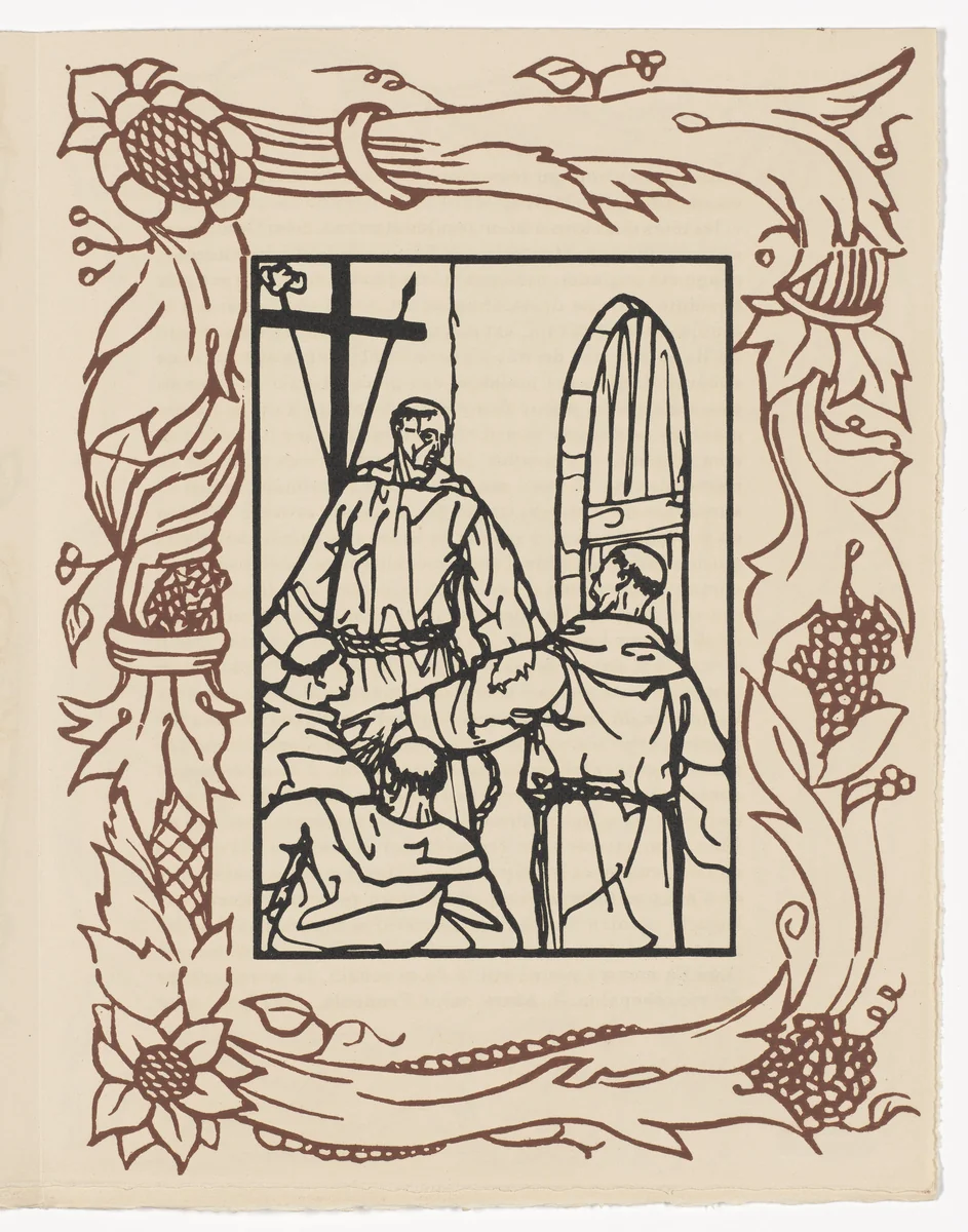 Plate (page 349) from Les Petites Fleurs de St. François (The Little Flowers of St. Francis) by Émile Bernard, illustrated book, 1928