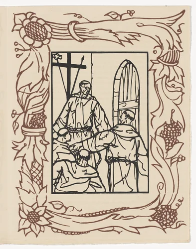 Plate (page 349) from Les Petites Fleurs de St. François (The Little Flowers of St. Francis) by Émile Bernard, illustrated book, 1928