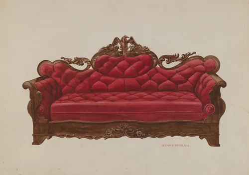 Settee (Eagle) by Henry Moran, index of american design, 1940