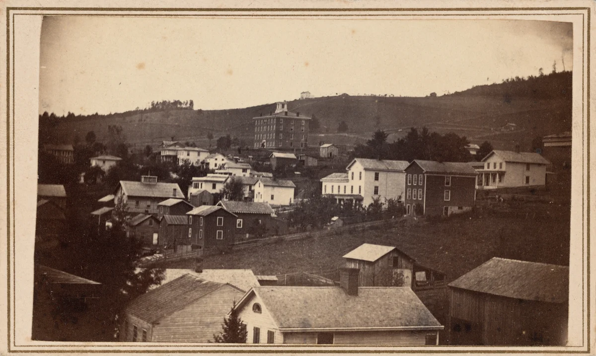 Town Scene by George H. Wood, photograph, 1855-1865