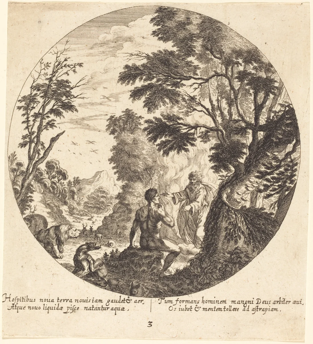 God Creating Man by Georg Andreas Wolfgang, portfolio, 1631-1716