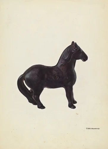 Toy Bank: Horse by Chris Makrenos, index of american design, 1939