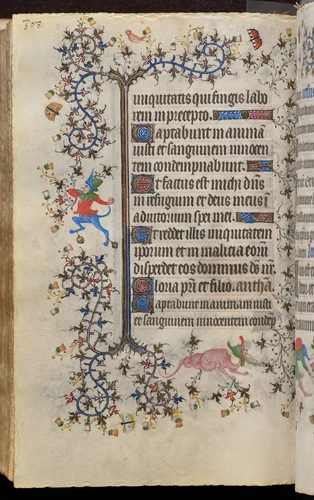 Hours of Charles the Noble, King of Navarre (1361-1425): fol. 154v, Text by Master of the Brussels Initials and Associates, book, 1400-1410