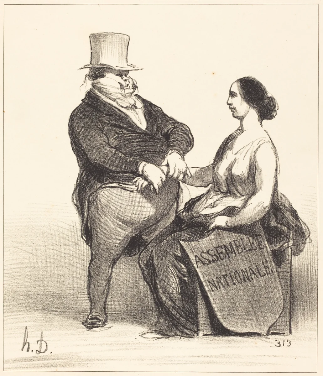 Docteur... je ne suis pas aussi malade... by Honoré Daumier, print, 1851