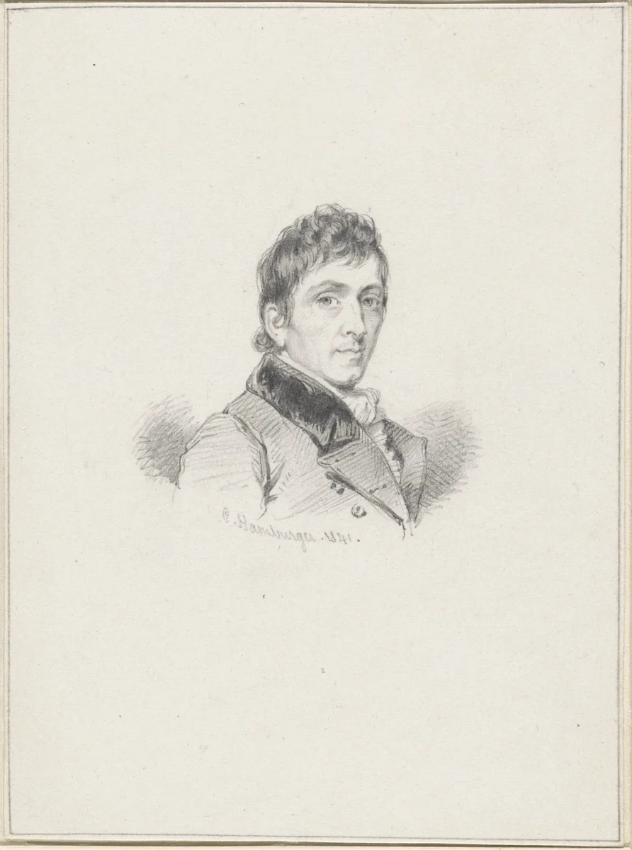 Portret van Charles Howard Hodges by Coenraad Hamburger, drawing, 1841