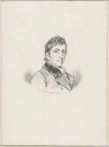 Portret van Charles Howard Hodges by Coenraad Hamburger, drawing, 1841