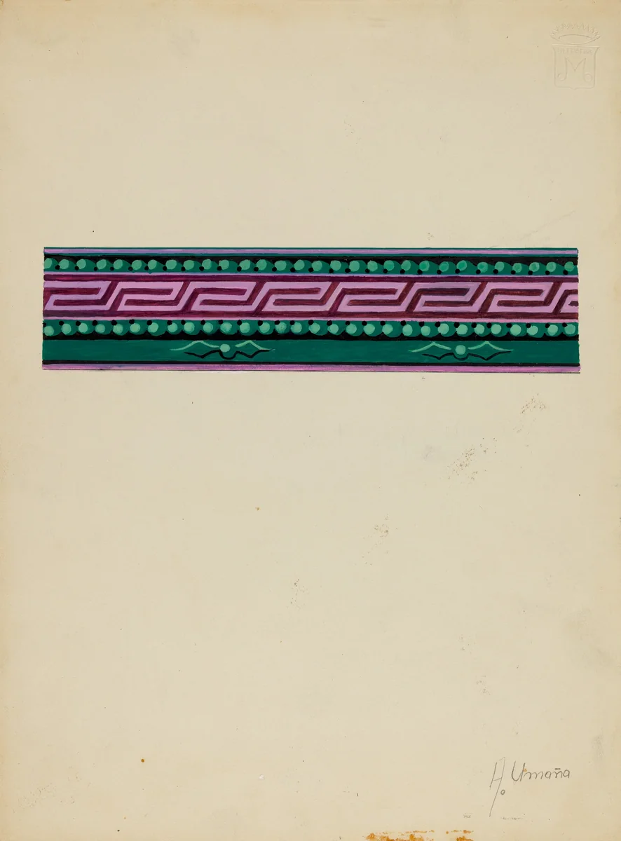 Wall Paper Border by Alfonso Umana, index of american design, 1936