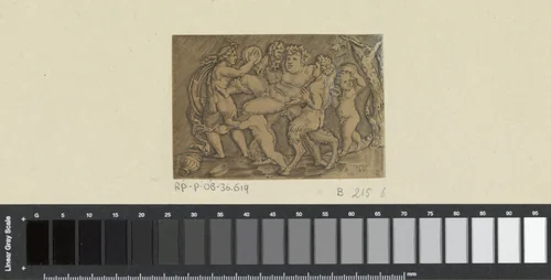 Bacchus gedragen door saters by Unknown, print, 1528