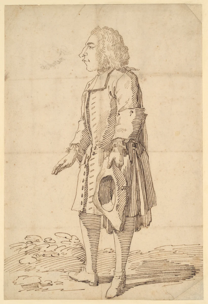 Caricature of a Polish Count by Pier Leone Ghezzi, drawing, 1691-1758