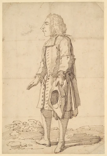 Caricature of a Polish Count by Pier Leone Ghezzi, drawing, 1691-1758