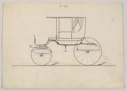 Rockaway #675 by Brewster & Co., drawing, 1865
