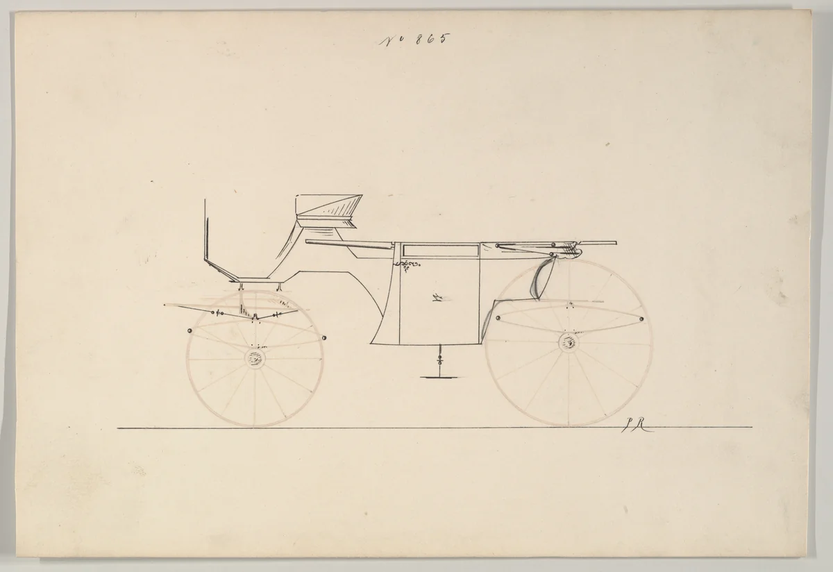 Landaulet #865 by Brewster & Co., drawing, 1850-1870