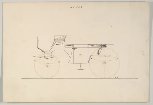 Landaulet #865 by Brewster & Co., drawing, 1850-1870