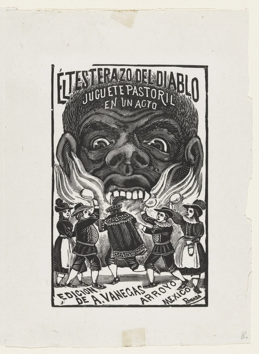 Testing the Devil (El Testerazo del Devil) from 25 Prints of José Guadalupe Posada by José Guadalupe Posada, print, 1890