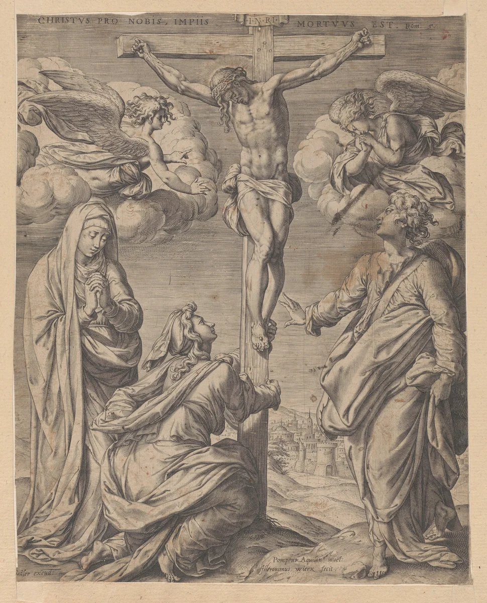 The Lamentation by Hieronymus Wierix, print, 1598-1632