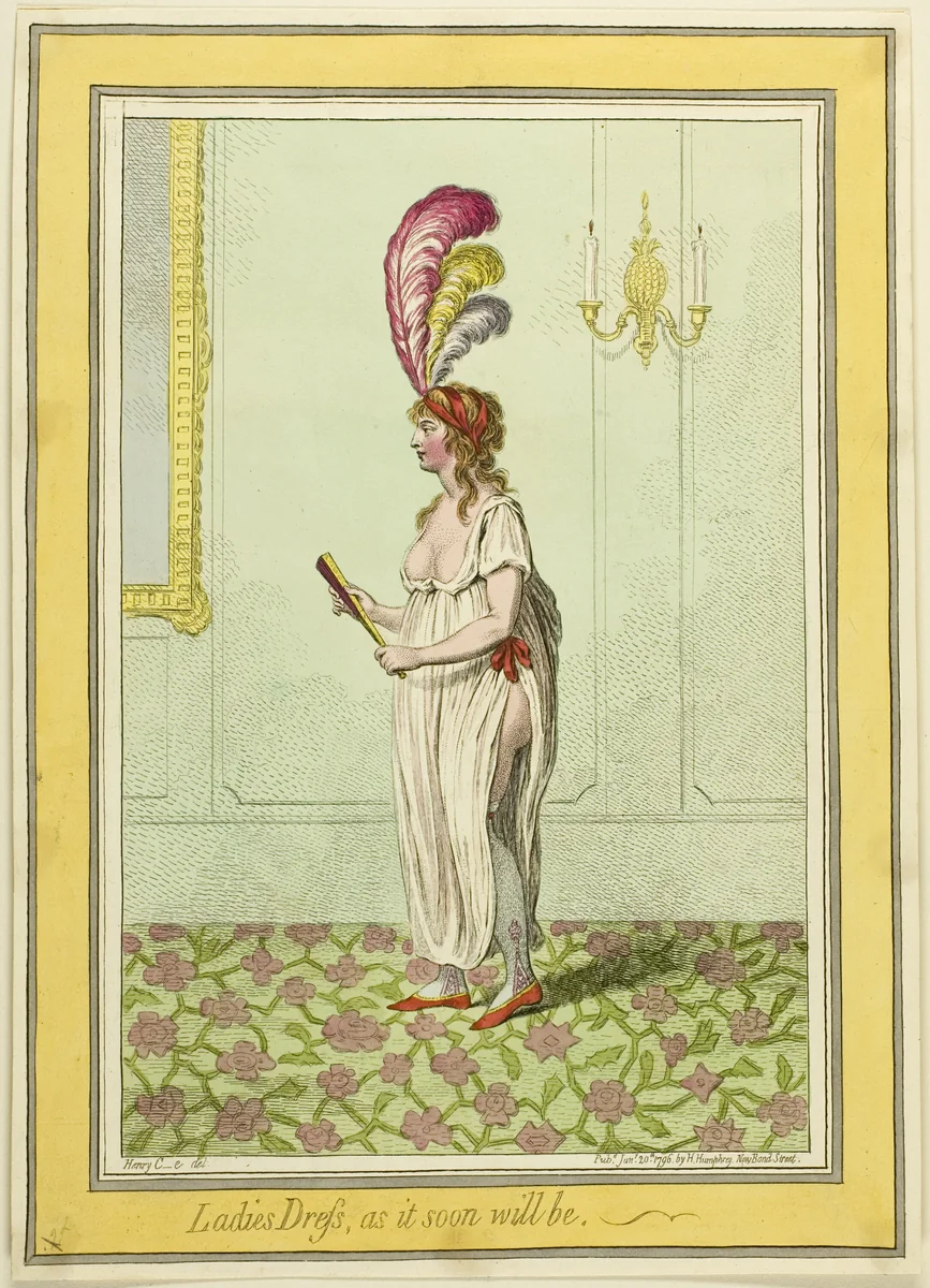 Ladies Dress, As it Soon Will Be by James Gillray, print, 1796