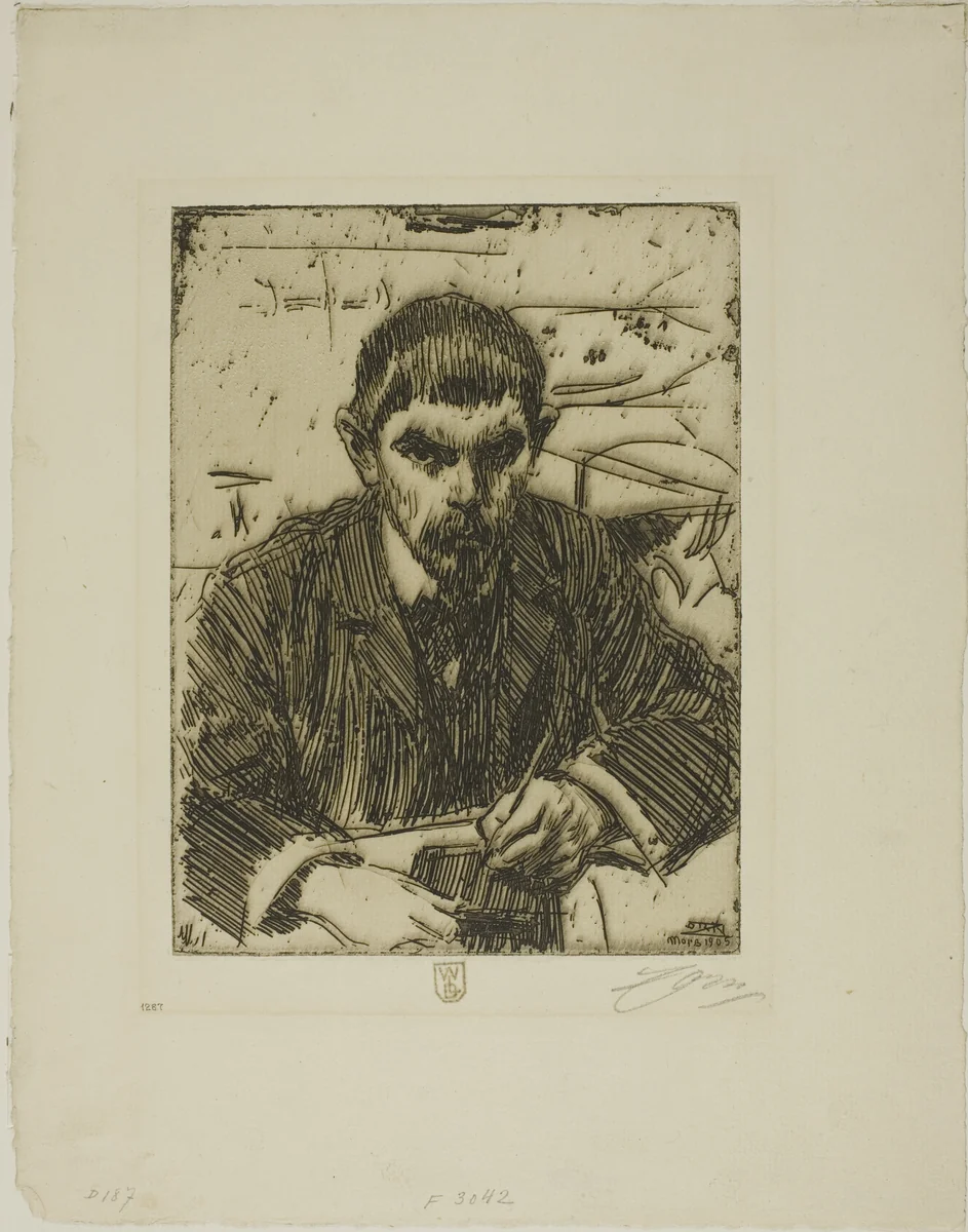 Albert Engström by Anders Zorn, print, 1905