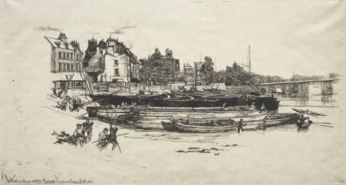 Whistler's House at Old Chelsea by Francis Seymour-Haden, print, 1863