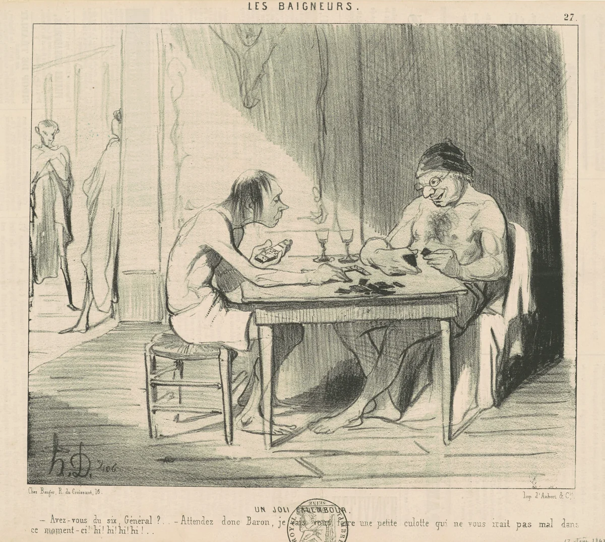 Un joli calembour by Honoré Daumier, print, 1842