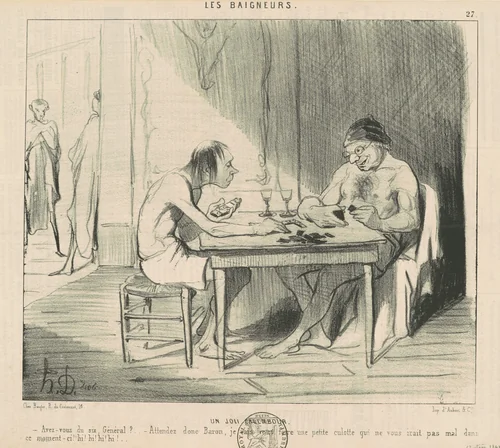 Un joli calembour by Honoré Daumier, print, 1842
