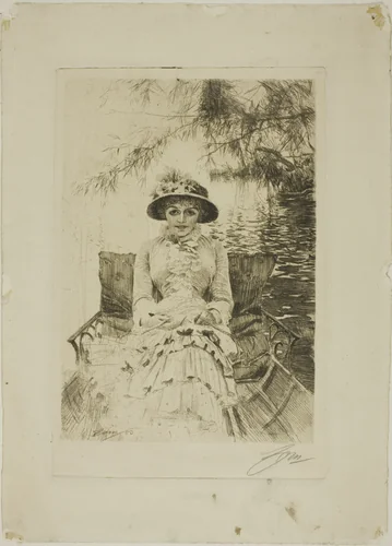 On the Thames by Anders Zorn, print, 1883