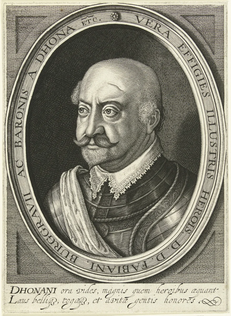 Portret van Fabian von Dohna by anonymous, print, 1590-1688
