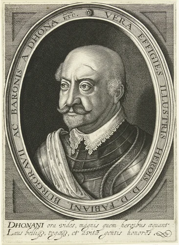 Portret van Fabian von Dohna by anonymous, print, 1590-1688