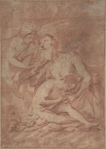 Sacrifice of Isaac by anonymous, drawing, 1600-1700