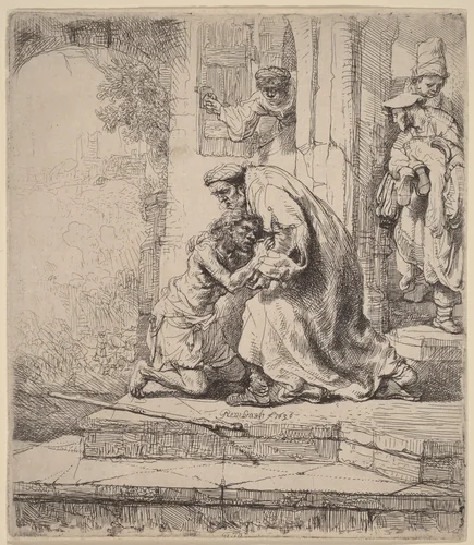 Return of the Prodigal Son by Rembrandt van Rijn, print, 1636