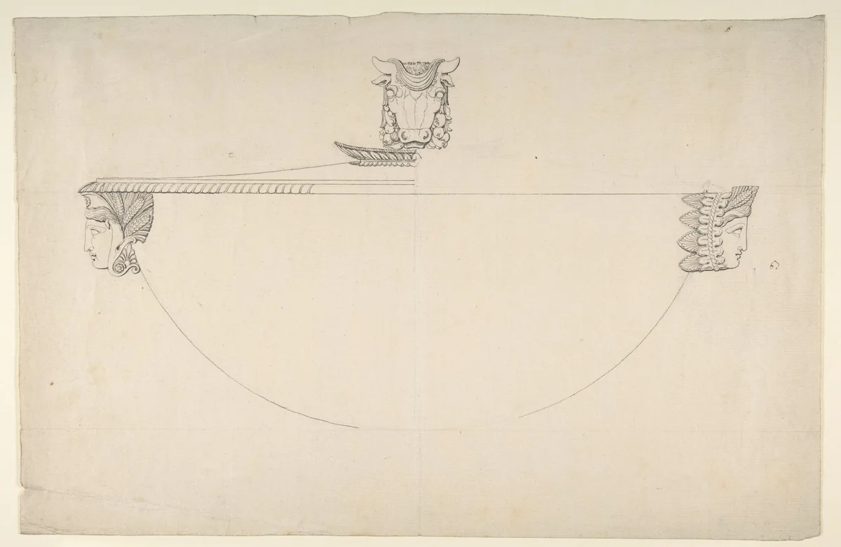 Design for an Empire Covered Dish by anonymous, drawing, 1805-1820