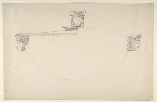 Design for an Empire Covered Dish by anonymous, drawing, 1805-1820