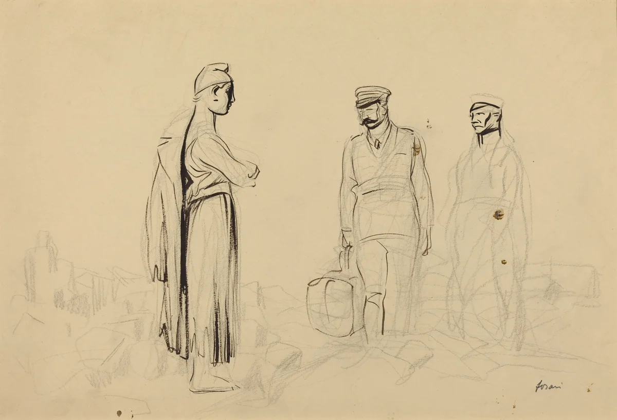Toward Peace by Jean-Louis Forain, drawing, 1914-1919