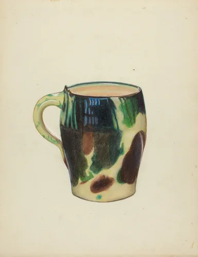Large Mug by Mina Lowry, index of american design, 1936