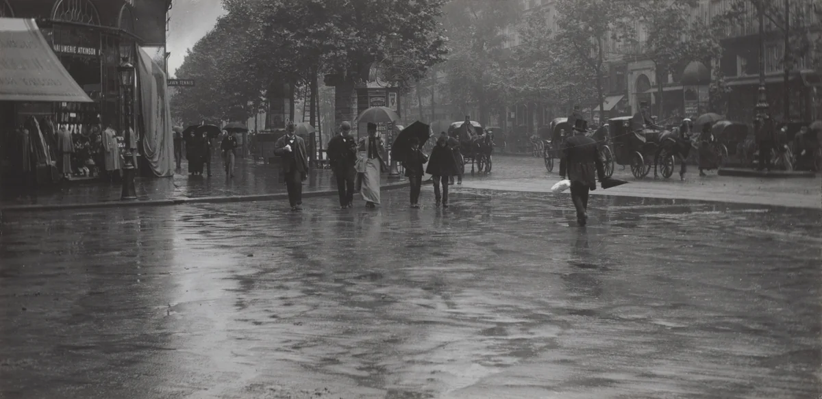 A Wet Day on the Boulevard, Paris by Alfred Stieglitz, photograph, 1894